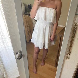 White, strapless dress from Lulu’s